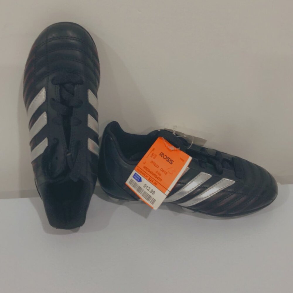 Adidas Kids TRX Quito III H Soccer Shoes Cleats/Black/Silver